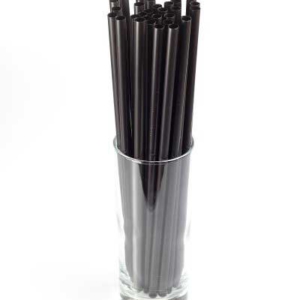 JUMBO Trinkhalme 8x255mm schwarz